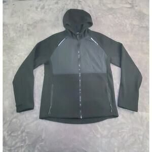 Asics Men's Size M Black Full Zip Hoodie Lightweight Jacket C29-7